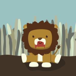 Cute Little Lion Cartoon