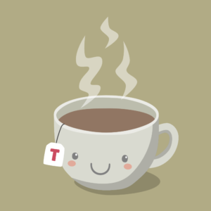 Cute Cup of Tea Cartoon